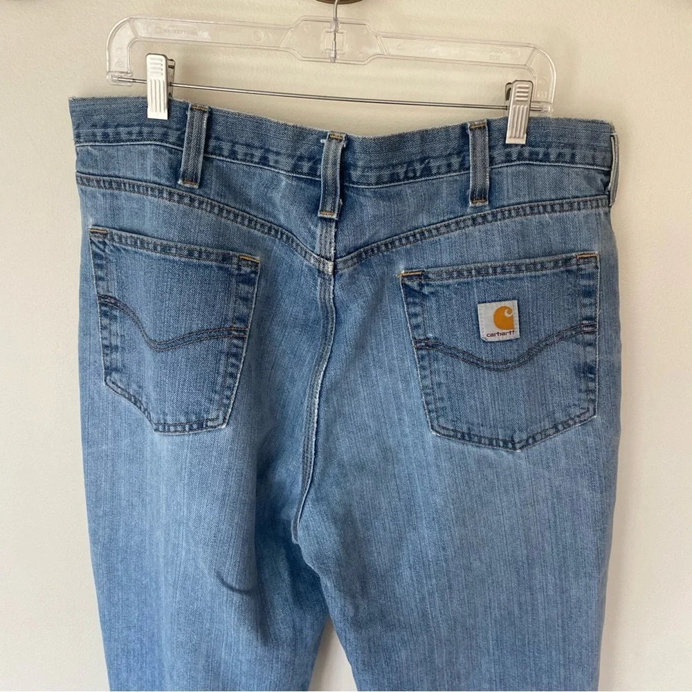 Carhartt relaxed fit distressed straight leg jeans size 38x32 - Picture 10 of 16